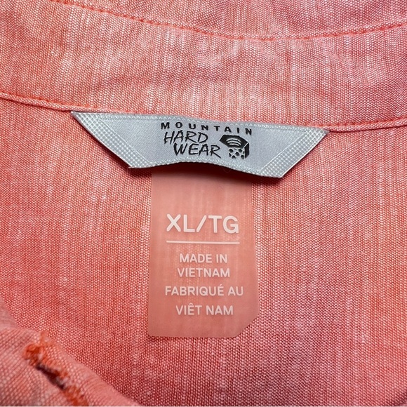 Mountain Hardwear Long Sleeve Button Down Shirt- Size XL - Orange colored - Picture 6 of 10